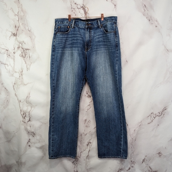 Lucky Brand Jeans Mens 40 X 31 181 Relax Straight Denim Stone Medium Wash - Picture 1 of 11